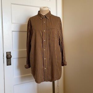 Old Navy Yellow Checker Long Sleeve  Button Up